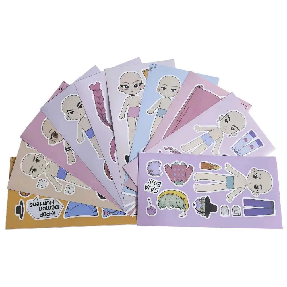 

Girl Group Face Swap Stickers, Children's Educational DIY Puzzle Stickers, Scratch-off Book, Phone, Luggage, Skateboard