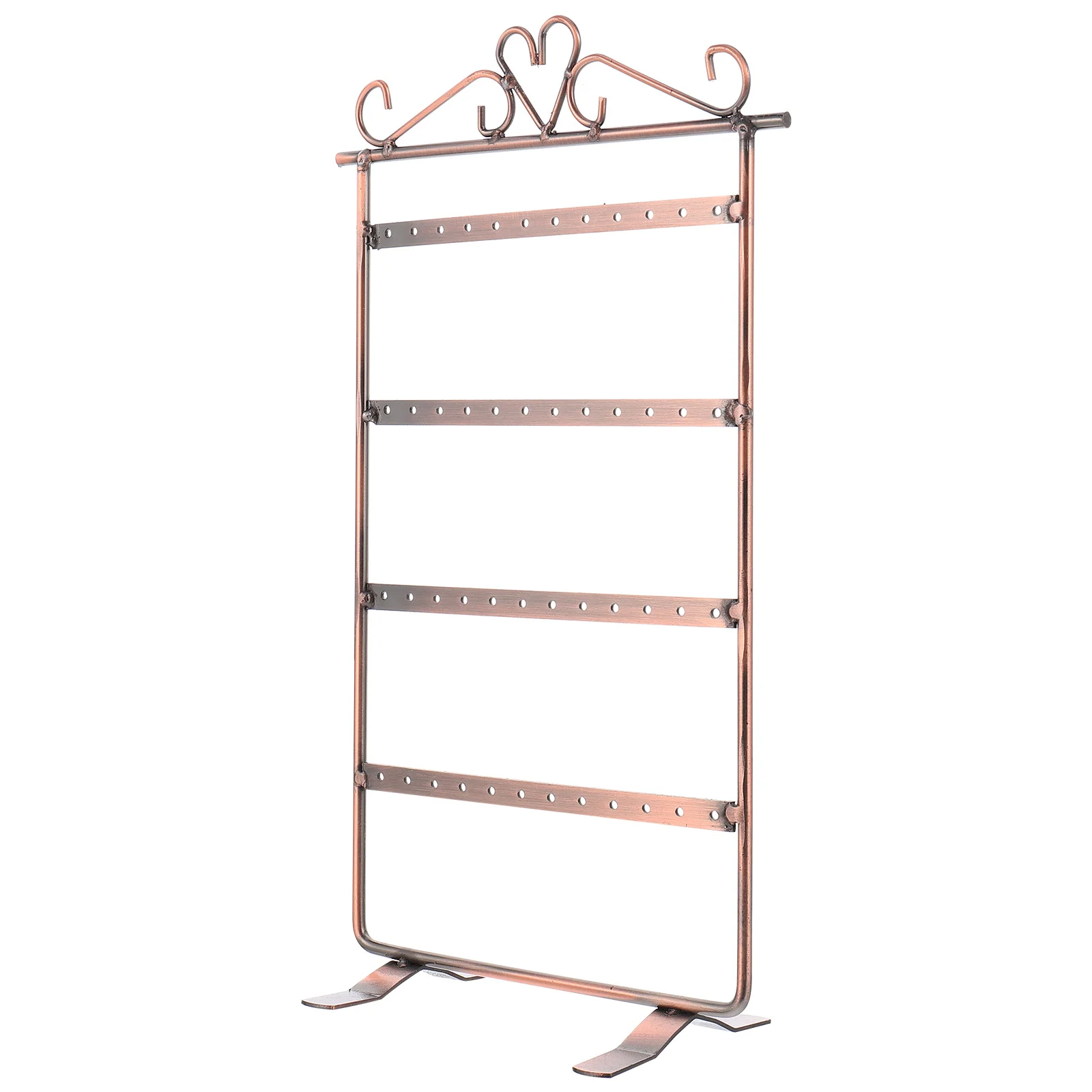 

Delicate Earrings Organizer 48 Holes Iron Jewelry Display Stand Earring Holder Practical Earring Stand Rack Jewelry Tower