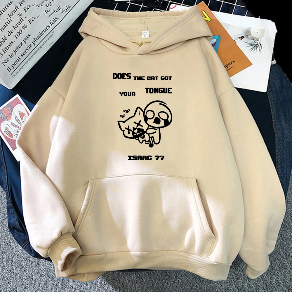 The Binding of Isaac Women Hoodies Spring Original Print Japanese Anime Cartoon Secondary Long-sleeve Couples Sweatshirts Casual