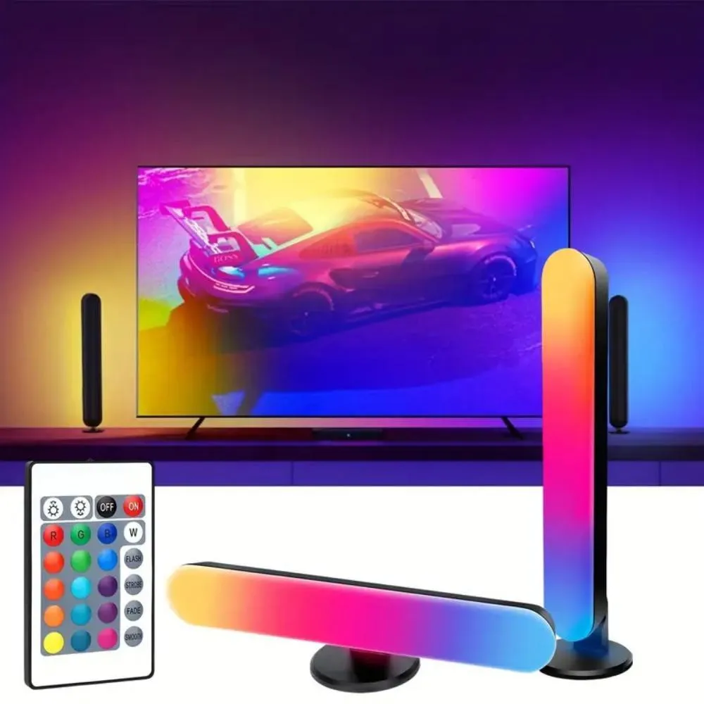 USB LED 라이트 바 RGB 색상 변경 TV 백라이트, 원격 심포니 분위기 조명 스트립, 음악 리듬 앰비언트 픽업 램프 장식