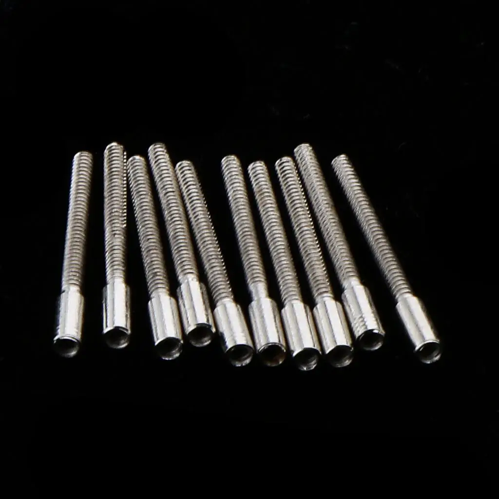 10 Pieces Stem Extensions Extenders Repair Watch Crown Stems 0.9mm Threads for Self Repairers Watchmakers