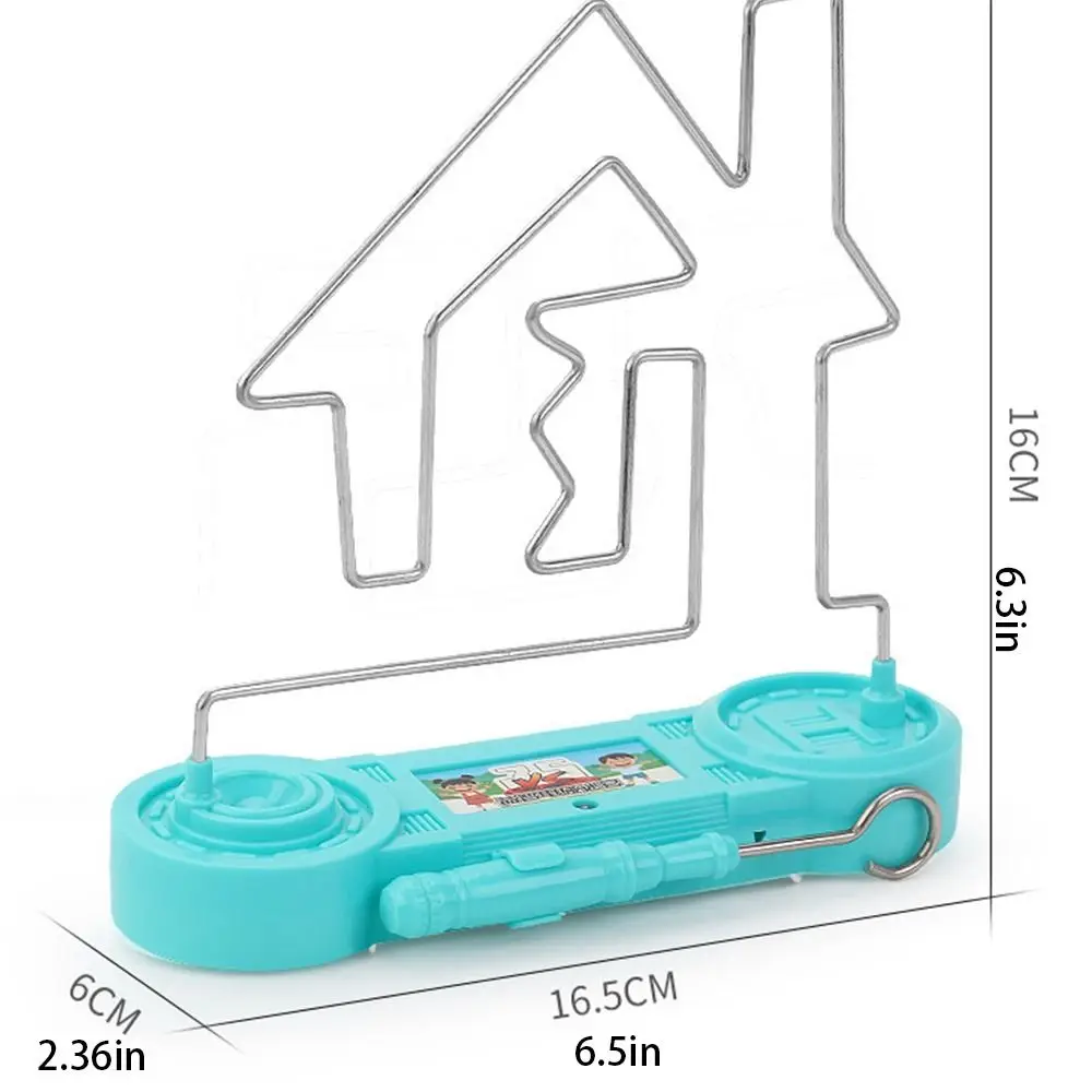 Ejercicios de concentración creativos laberinto táctil eléctrico casa educativa laberinto de alambre de choque laberinto de plástico azul/naranja tablero de alambre para niños