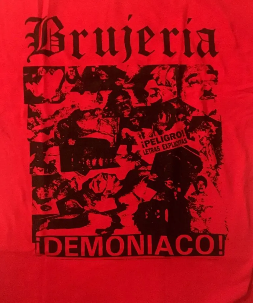 BRUJERIA cd cvr DEMONIACO NO CREA EN BRUJOS Official RED SHIRT 3XL asesino OOP