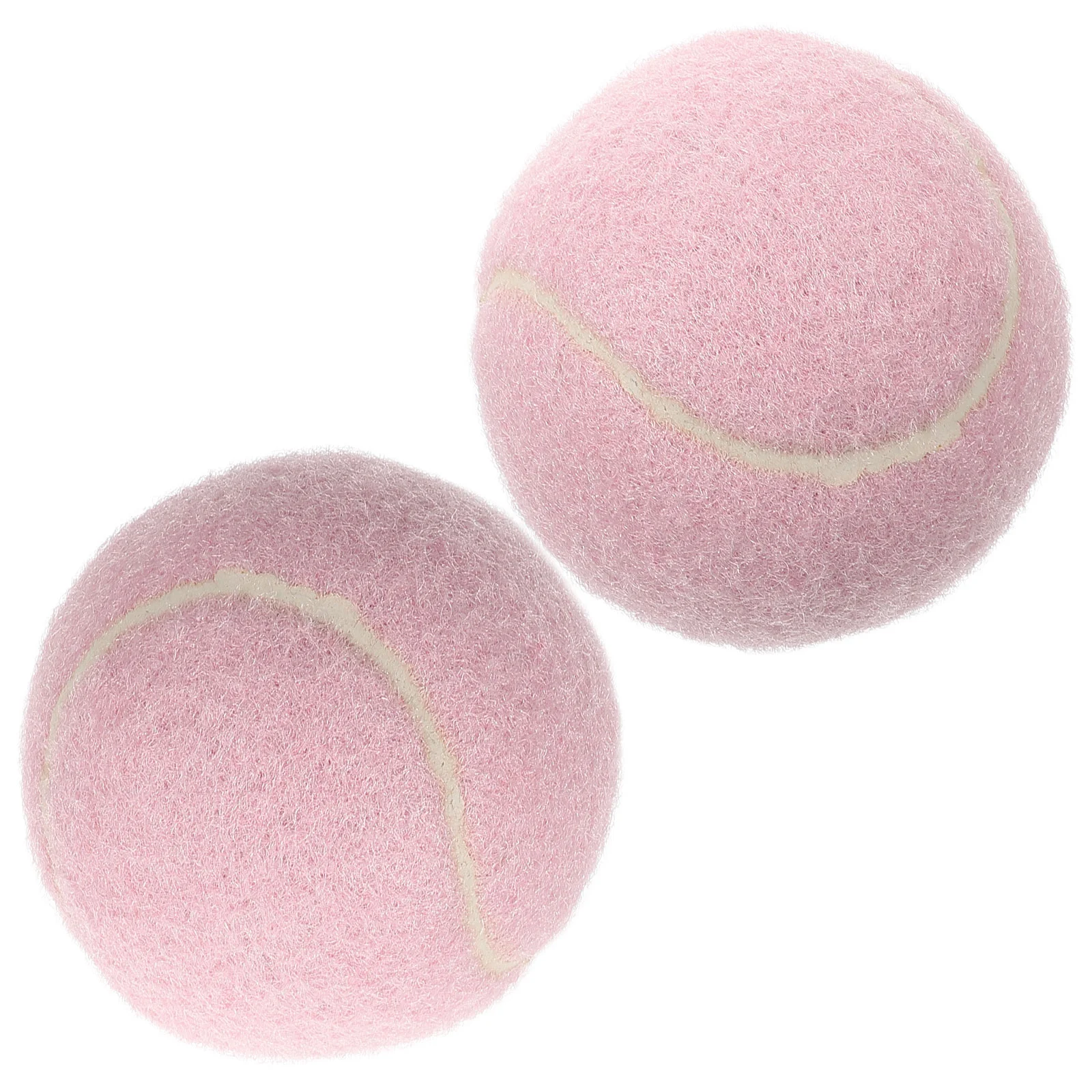 2 Pcs Tennis Toys Rubber for Starter Badminton Practice Ball Pink Beginner Training Playing Baby