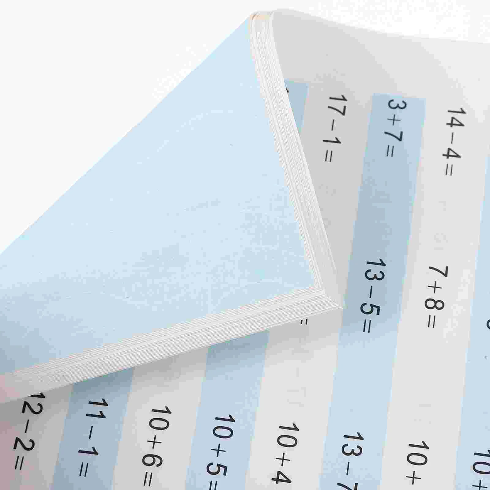 Oral Arithmetic Question Cards für Grundschüler zum Verbinden von Aufklärpapier, Mathe-Arbeitsbuch für schiefe Schüler