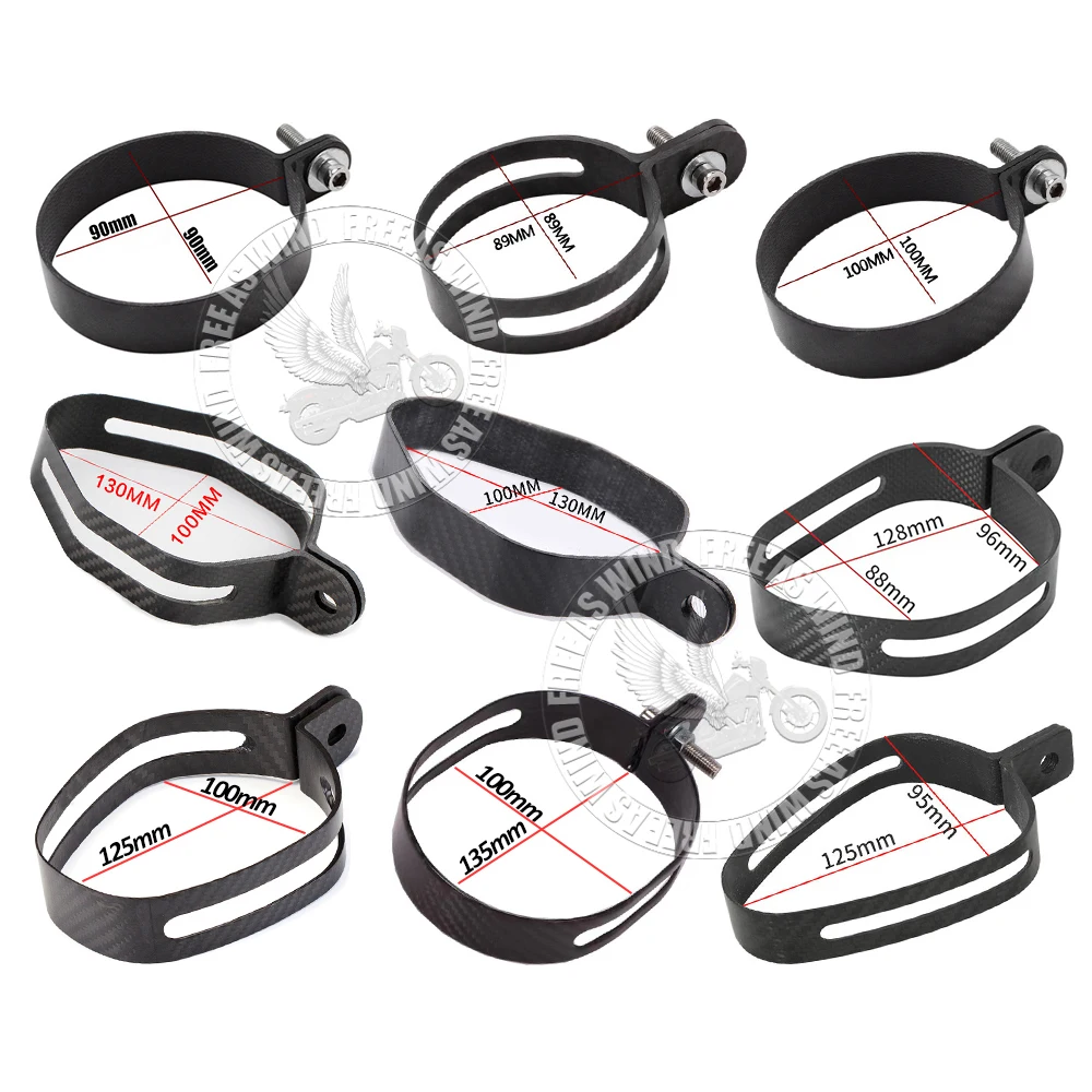 

Real Carbon Fiber Clamp For SC project Arrow Yoshimura Scorpion Brother Mivv Leovince Austinracing Etc Exhaust Pipe Ring Clip