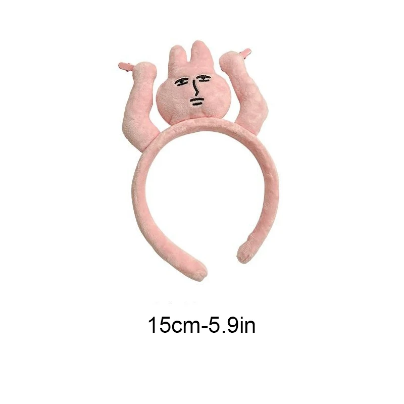 1PC لطيف الوردي أرنب الأذن عقال الكرتون نمط المرأة هيرباند متعة الانفجارات حامل الشعر التبعي #6