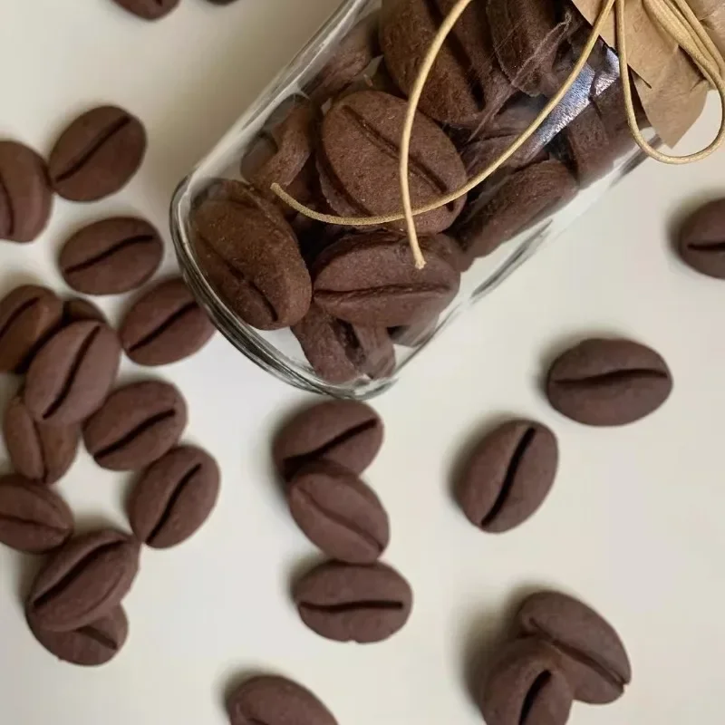 Mini molde para galletas con forma de grano de café, sello en relieve, regalo de dibujos animados, molde para galletas DIY, molde para galletas en forma de grano de café, cortadores para galletas para hornear