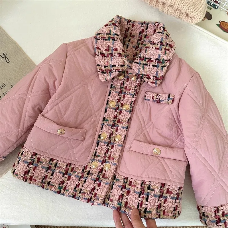 

Girls Warm Coats Winter 2024 Children Thick Velvet Jackets For Baby Girl Clothes Kids Outerwear Tops Down Parkas Outdoors 5 6 7Y