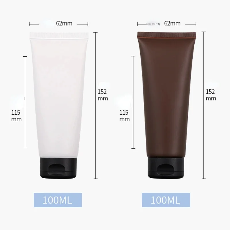 1pcs 100ml Matte Soft Tubes Travel Empty Bottle Refillable Packing Containers For Cosmetic Cream Lotion Shampoo