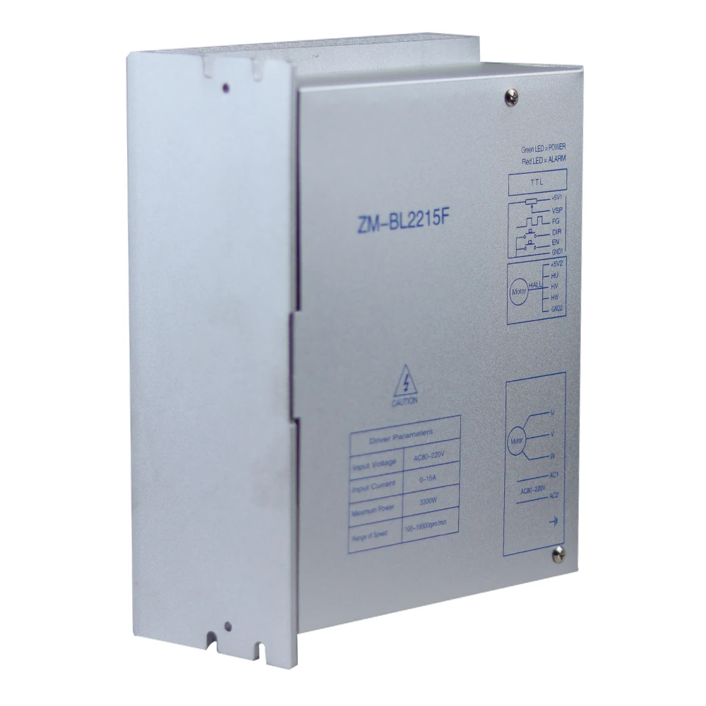 Imagem -03 - Motorista sem Escova do Motor Zm-bl2215f Entrada 220v Máximo da C.a. 5a 3000w Bldc