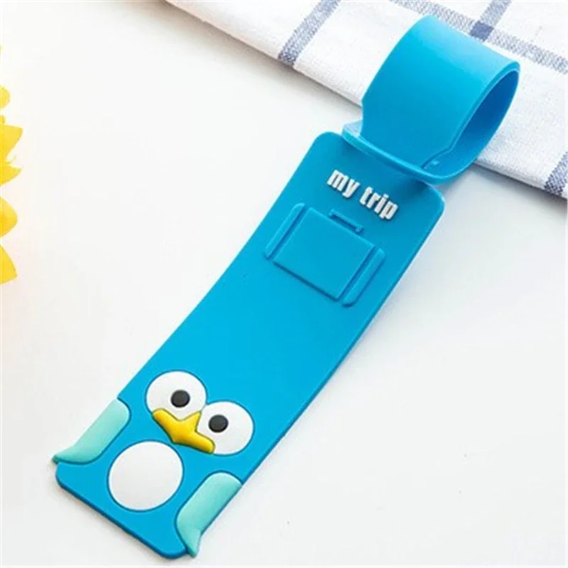 Cartoon Luggage Tag cover Travel Accessories Silicone Suitcase ID Address Holder Baggage Boarding Tags Portable Label