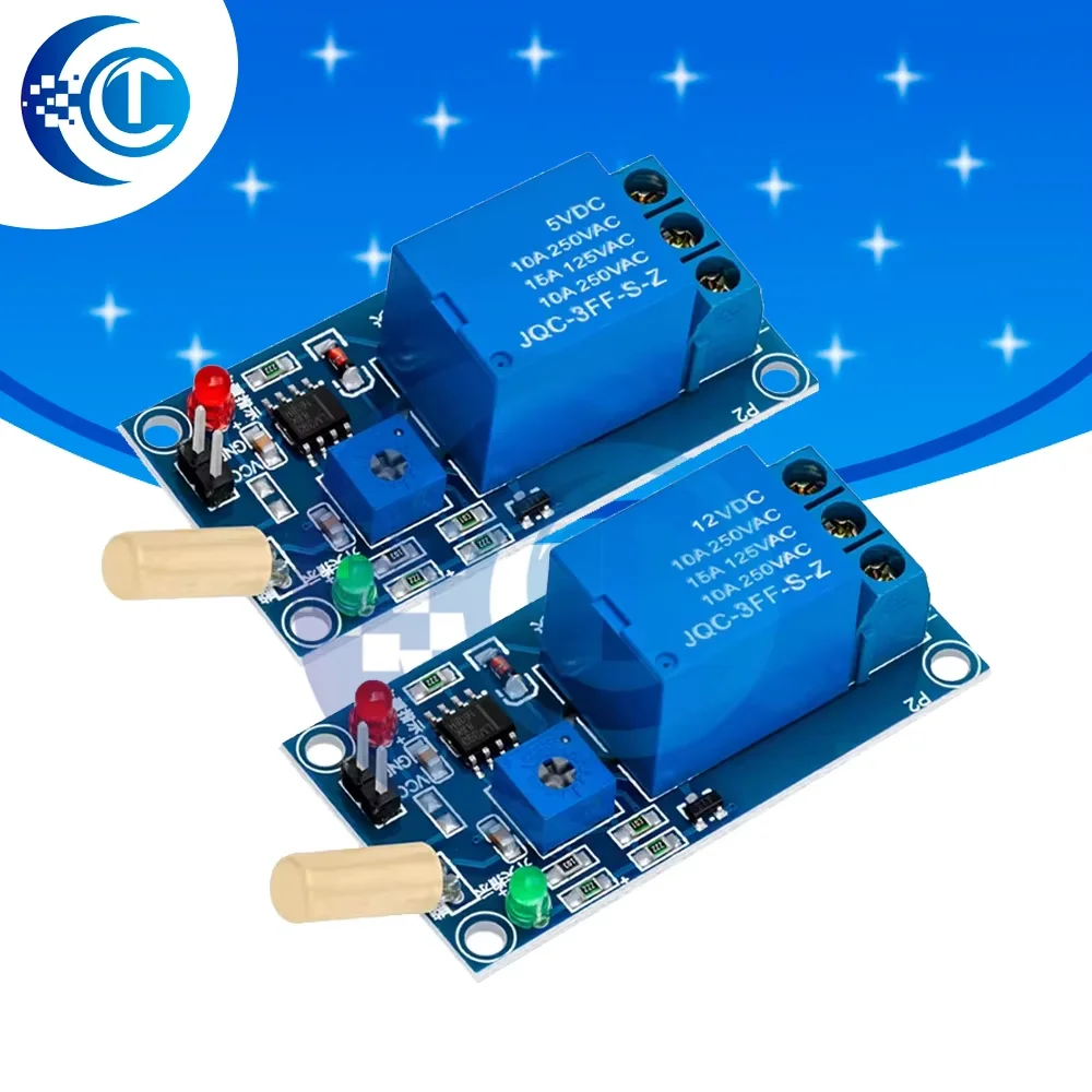 Módulo de relé do sensor de ângulo de inclinação de 1 canal CLT: 5V/12V com interruptor esférico SW520D – compatível com Arduino