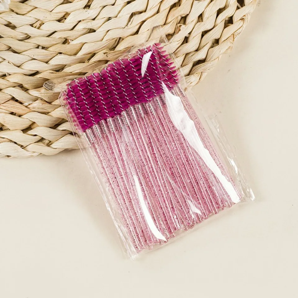 50-100 Piezas de Cepillos Peine para Pestañas, Herramienta Profesional para Extensiones y Maquillaje 5