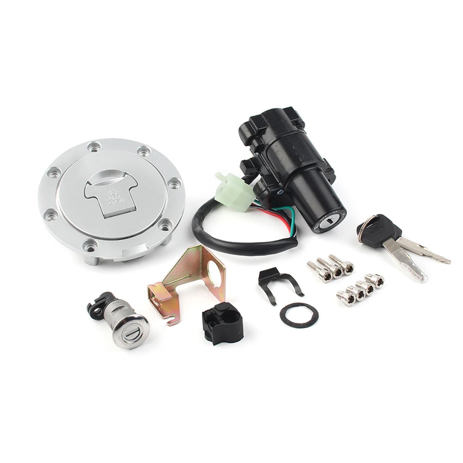 Ignition Switch Lock Fuel Gas Cap Tank Cover Seat Lock Key Set For Honda CBR1000RR CBR600RR 2003-2007 2004 2005 2006