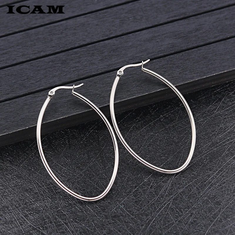 ICAM Jewelry  Hoop Earring For Women Brincos Gold Color Geometric Earrings Steampunk Style Statement Party Jewelry