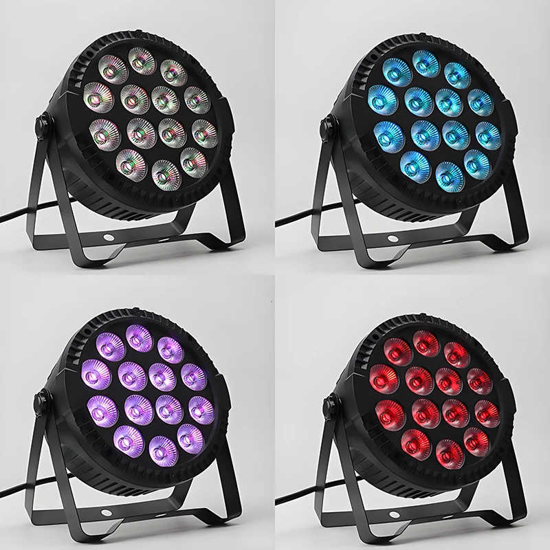 

NEW 1 PC 80W Par Light 4in1 RGBW 14 LED Stage Effect Light DMX512 Remote Control Flat Light for KTV DJ Disco Bar Stage Light