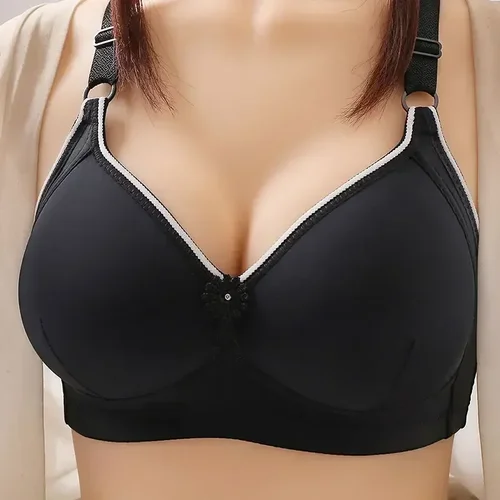 Imagen 1 del producto Nuevo sujetador push-up sexy de copa BC para mujer, ropa interior no magnética sin anillo de acero con tres botonadura lateral para madres de mediana edad y mayores