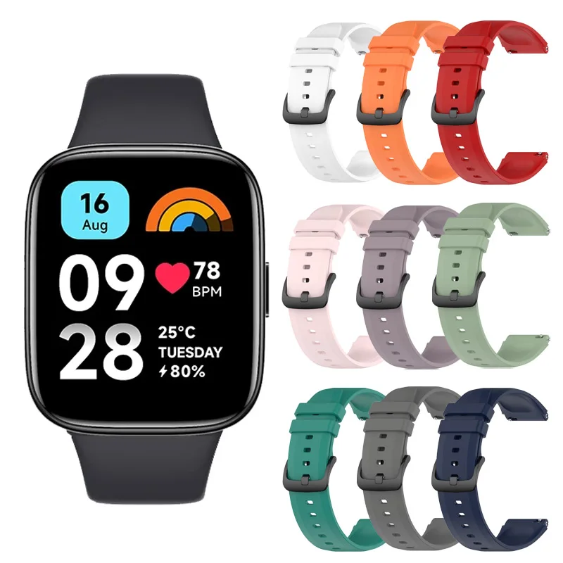 Bracelet en silicone pour Xiaomi Redmi Watch 3 Lite, bracelet de remplacement, bracelet actif, accessoires