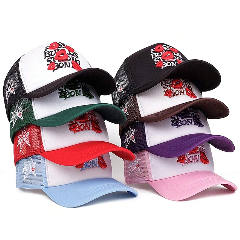 2026 Creative New Baseball Hat Lipprint Embroidery Outdoor Leisure Sunshade Hat Street Hip Hop Hat Daily Commuting Webhat Unisex