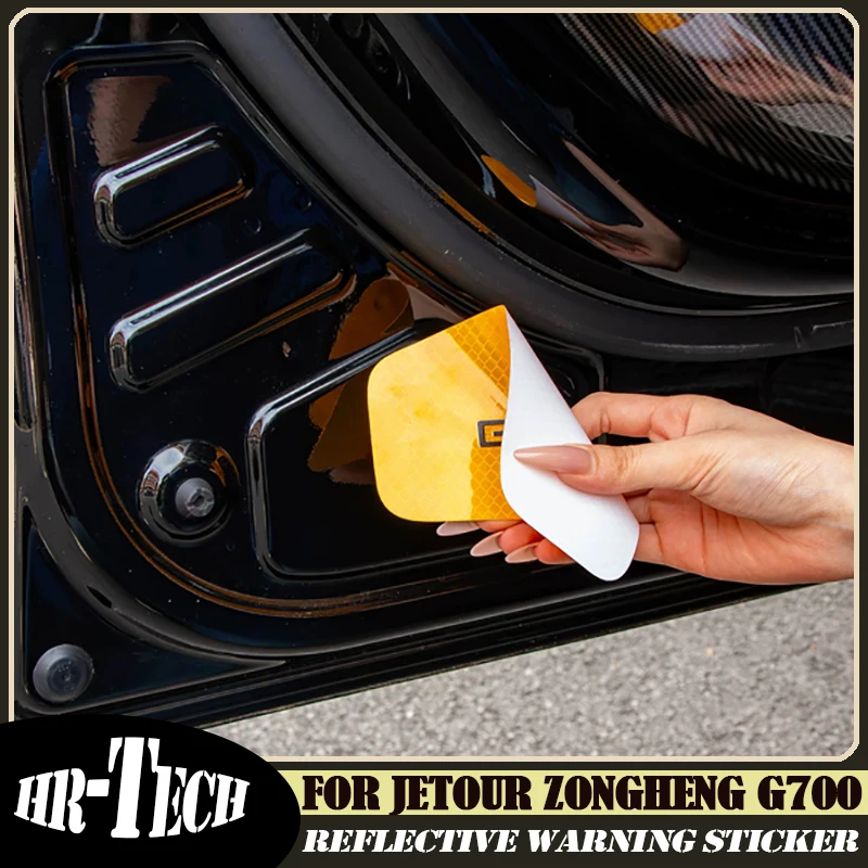 Car Door Reflective Warning Sticker Suitable for Jetour G700 2025-2026 Modified Auto Night Light Anti-collision Strip Parts
