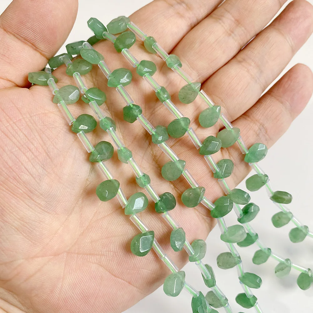 6x9mm Naturstein-Tropfenperlen Rosenquarz Amazonit Jade lose Perlen für handgefertigte Armbänder, Halsketten, Ohrringe, DIY-Bastelarbeiten – Detail 39