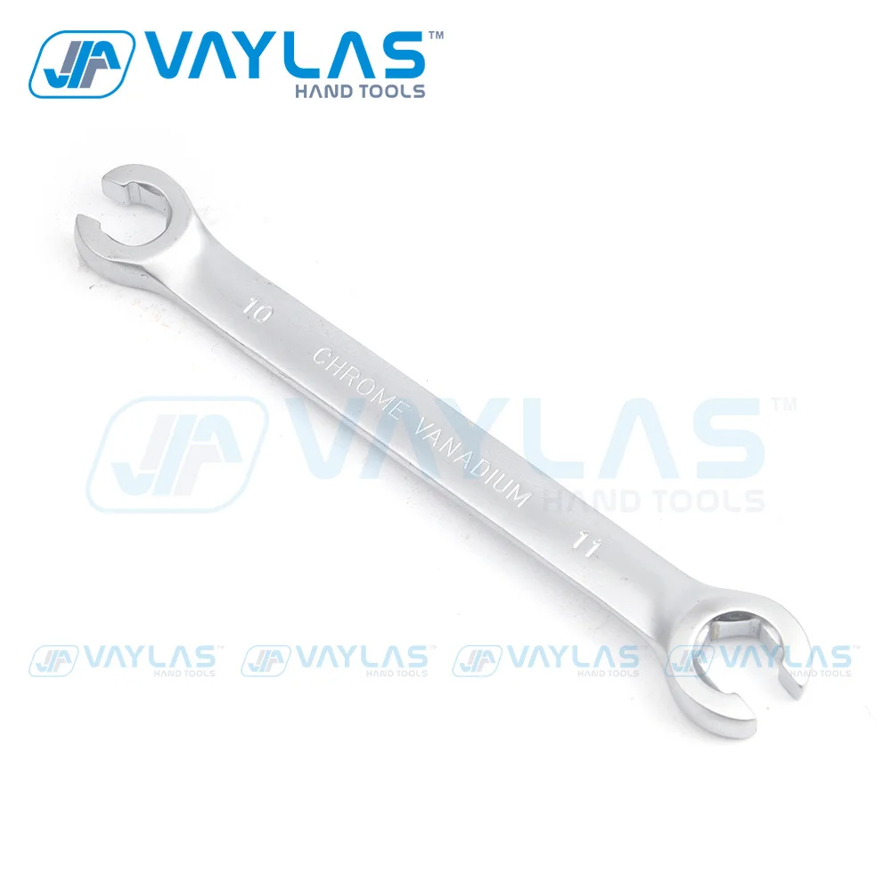 10*11mm Flare Nut Wrench Brake Line Wrench Key 15 Degree Offset Double Open End Repair Remove Nuts on Fuel Tube in Tight Spaces