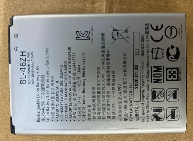 High quality products For LG K8V K89 Ls675 Ls675 M1/V Ms330 US375 X210 Battery BL-46ZH