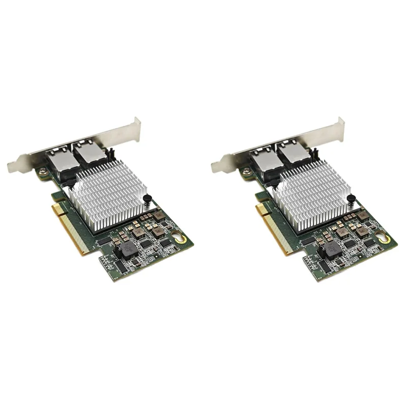 

【Sleek Design】2X 10G Double Port Ethernet Card 10G X540-T2 PCIE-X8 Nework Extend Adapter