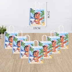 Disney Moana Party Gift Packing Bag Cartoon Moana Princess Party Kraft Paper Bag Girl Birthday Party Decoration Baby Shower