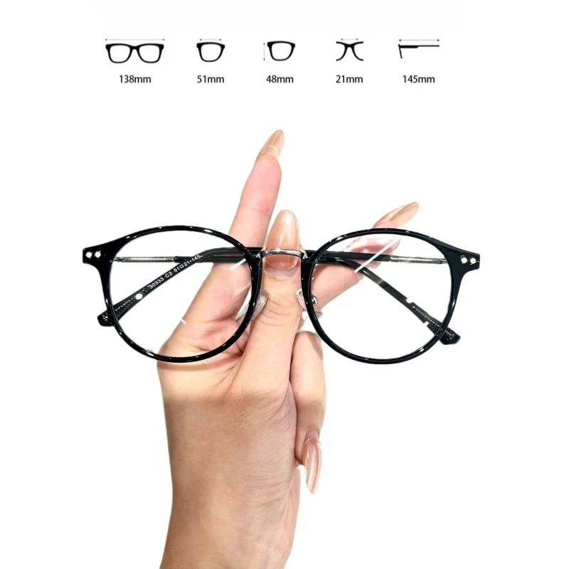 F·DRACON Ultra Light TR90 Glasses Frame RetroRound Women's Glasses Frame Fashionable Optical Prescription Glasses Women 30333