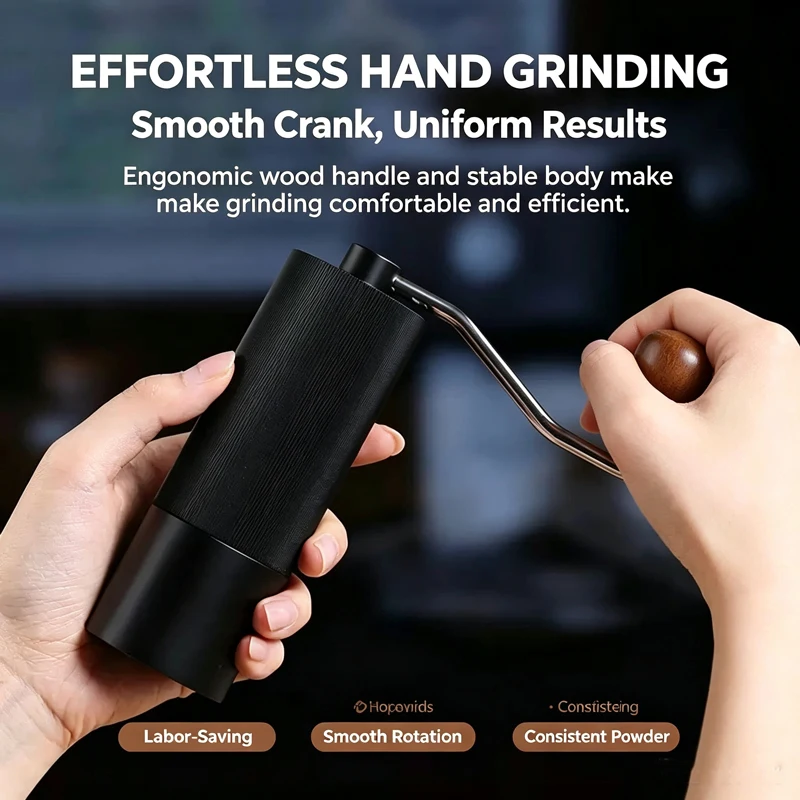 304 Stainless Steel G1 Coffee Grinder—Portable Espresso Bean Grinder for Home, Commercial, and Outdoor Use