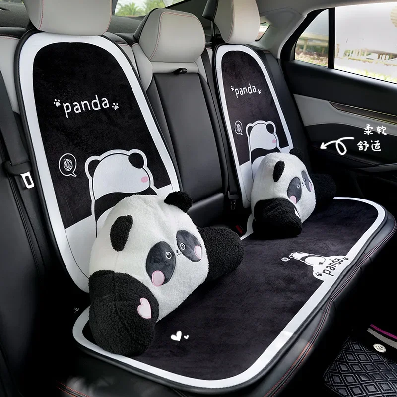 Panda zagłówek samochodowy poduszka na szyję uroczy pluszowy komfortowy zagłówek samochodowy poduszka na szyję Cztery pory roku General Motors zagłówek dostaw — zdjęcie 5