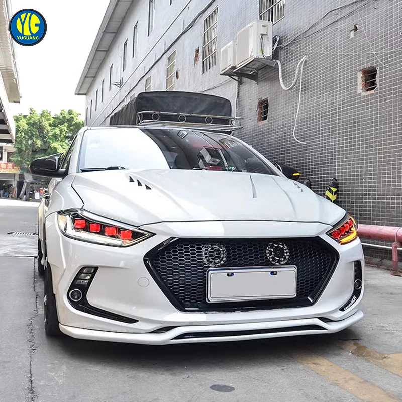 ل Hyun dai Elantra AD CN7 2016 2017 2021 اكسسوارات السيارات LED رئيس ضوء المصابيح الأمامية ترقية شيطان عيون كشافات DRL