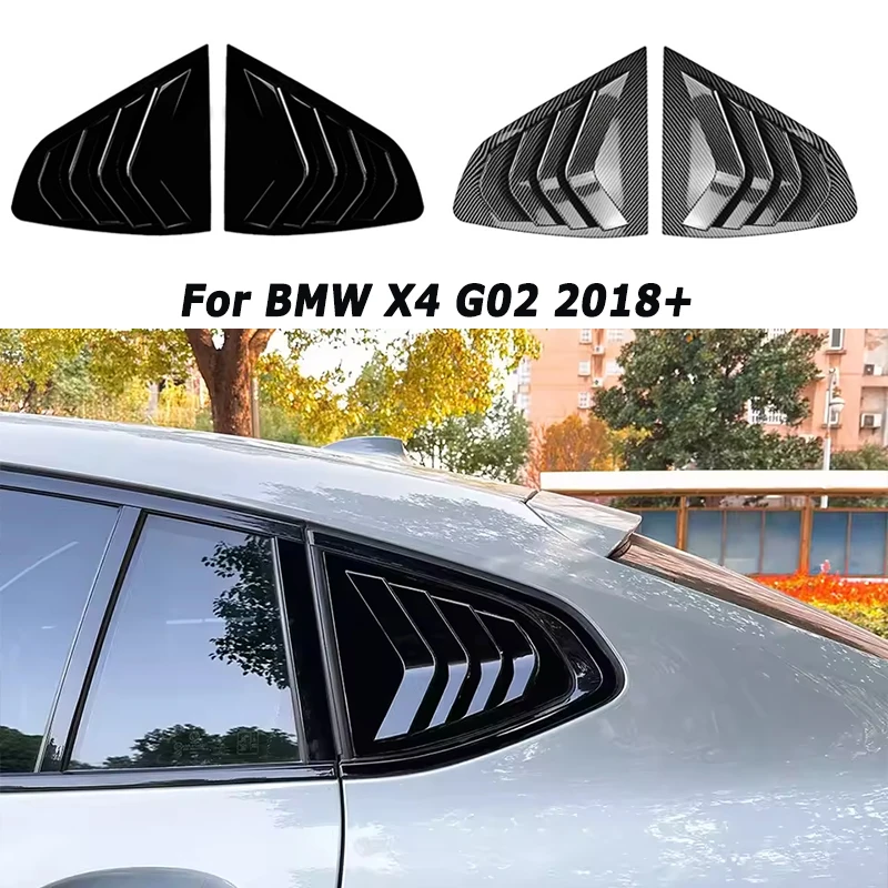 

Car Rear Window Louvers For BMW X4 G02 2018+ Side Shutter Blind Trim Cover Sticker Exterior Tuning Car Accessories