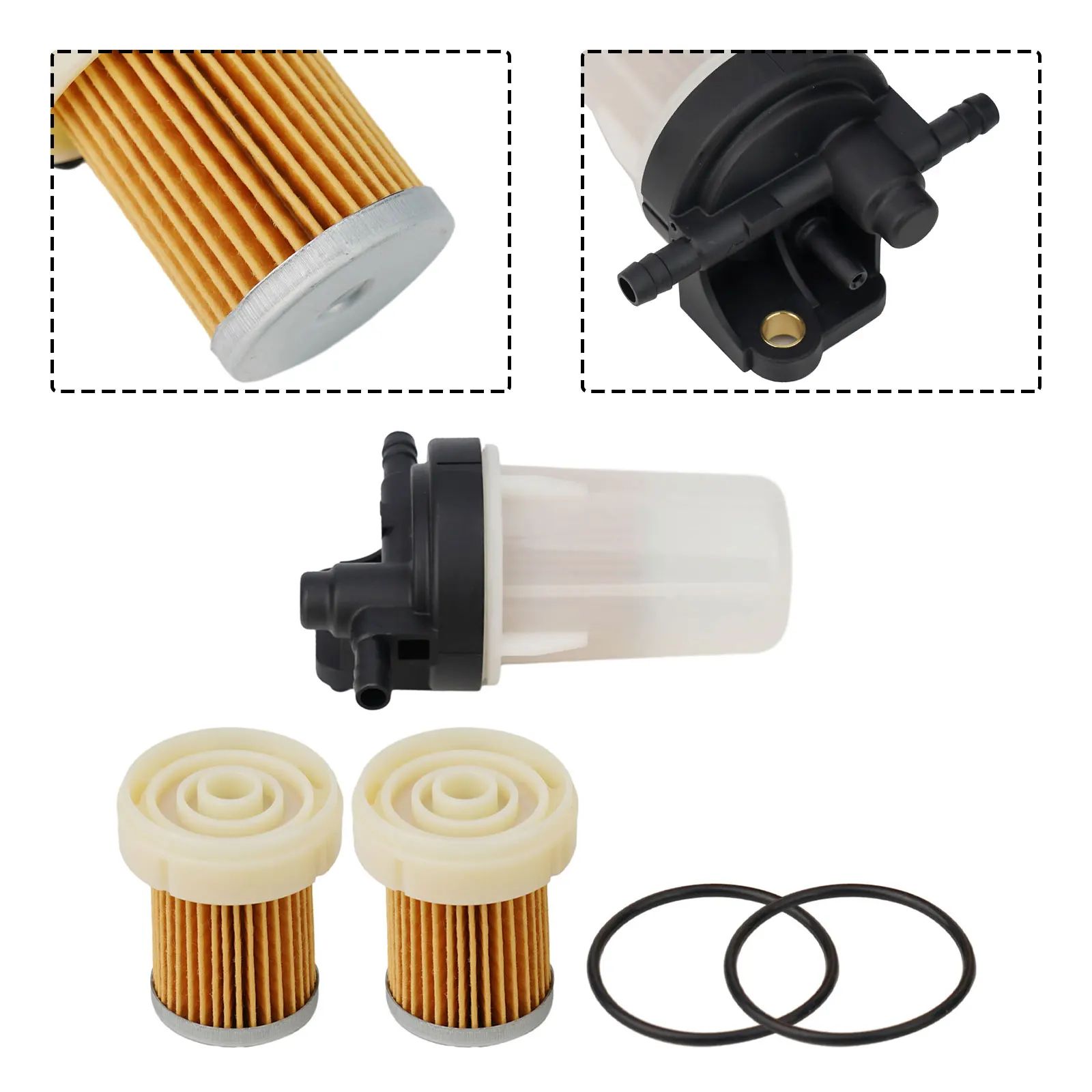 Assembly Fuel Filter 2pcs 6A320-58830 for M Series for rtv Series Tractors Utility Vehicles 6A320-58862 for L Series for lx