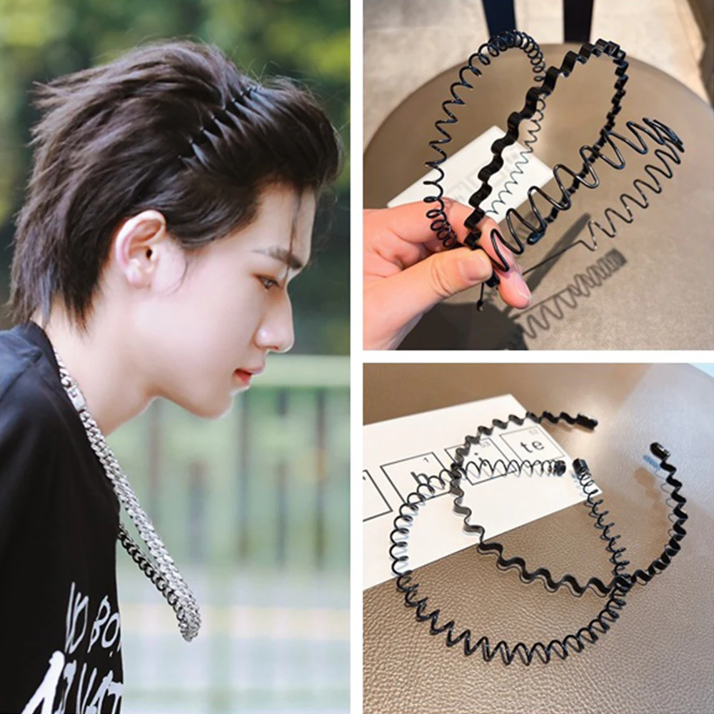 3pcs Men\'s Hair Hoops Simplified Korean Fashion Wash Face Anti Slip Head Hoops Sports Invisible Hair Clips Women\'s Hair Hoops