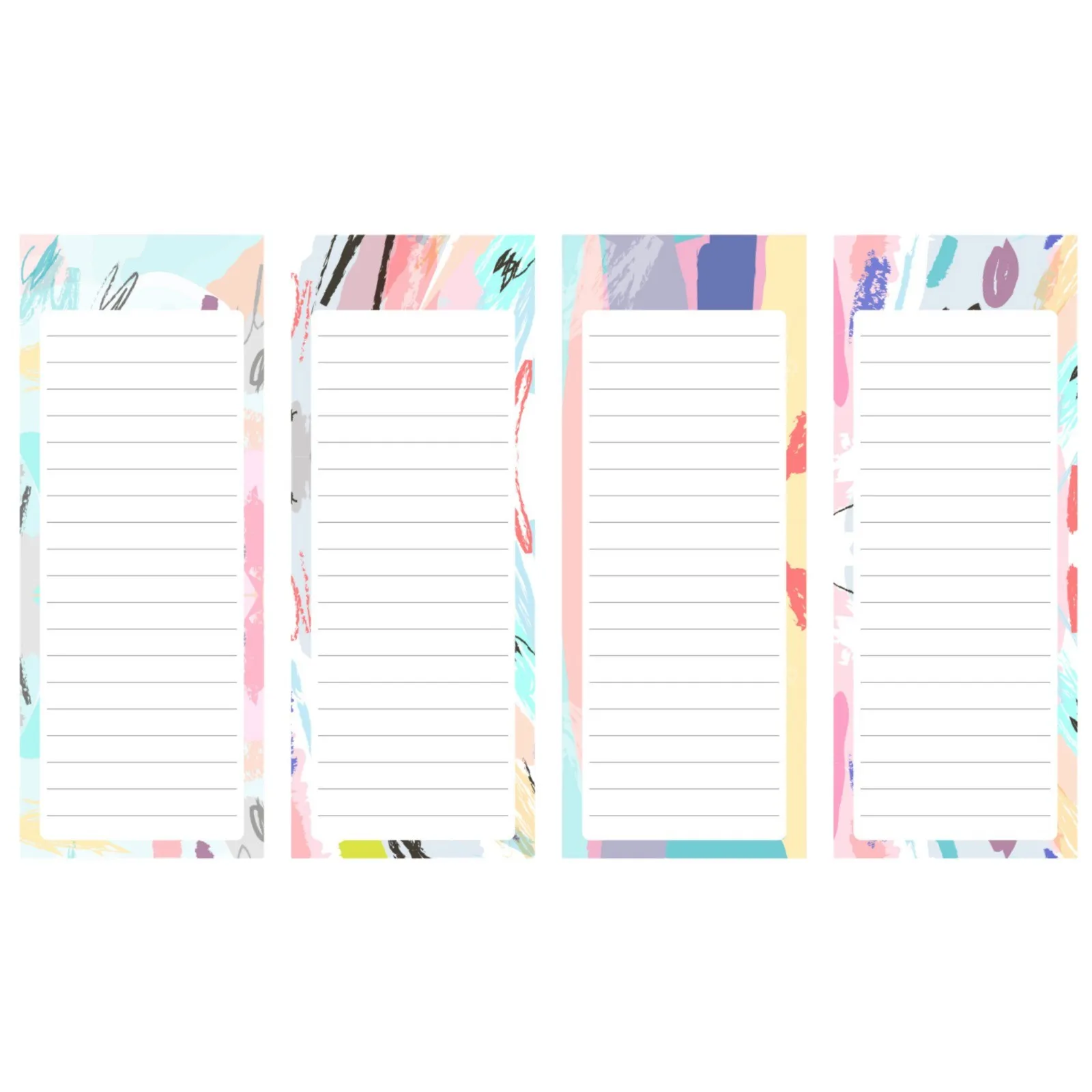 Tearable Rubber Head Long Notes Simple Daily Horizontal Lines Notepad Daily Plan Time Dividers Journal Lined Pages Paper Bulk