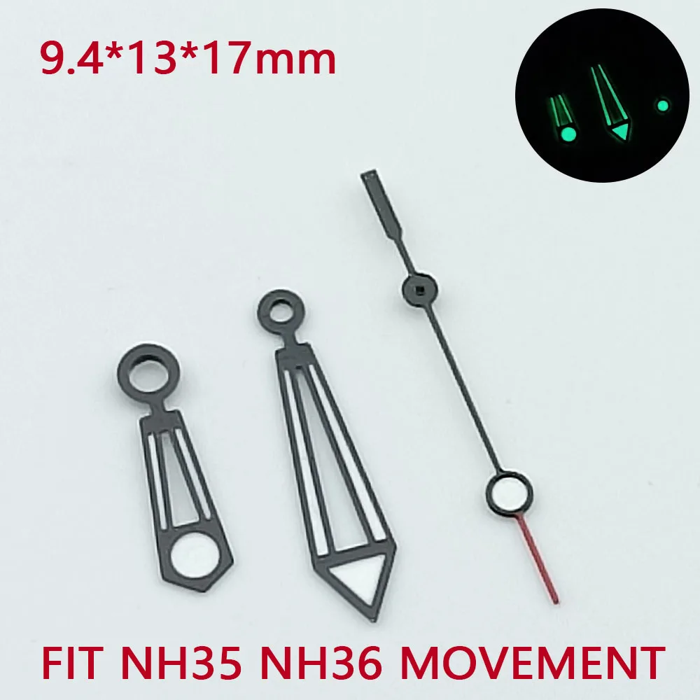 Watch Accessories Pointer NH35 NH36 sport watch Hands Green Super Luminous Suitable For NH35 NH36 Movement