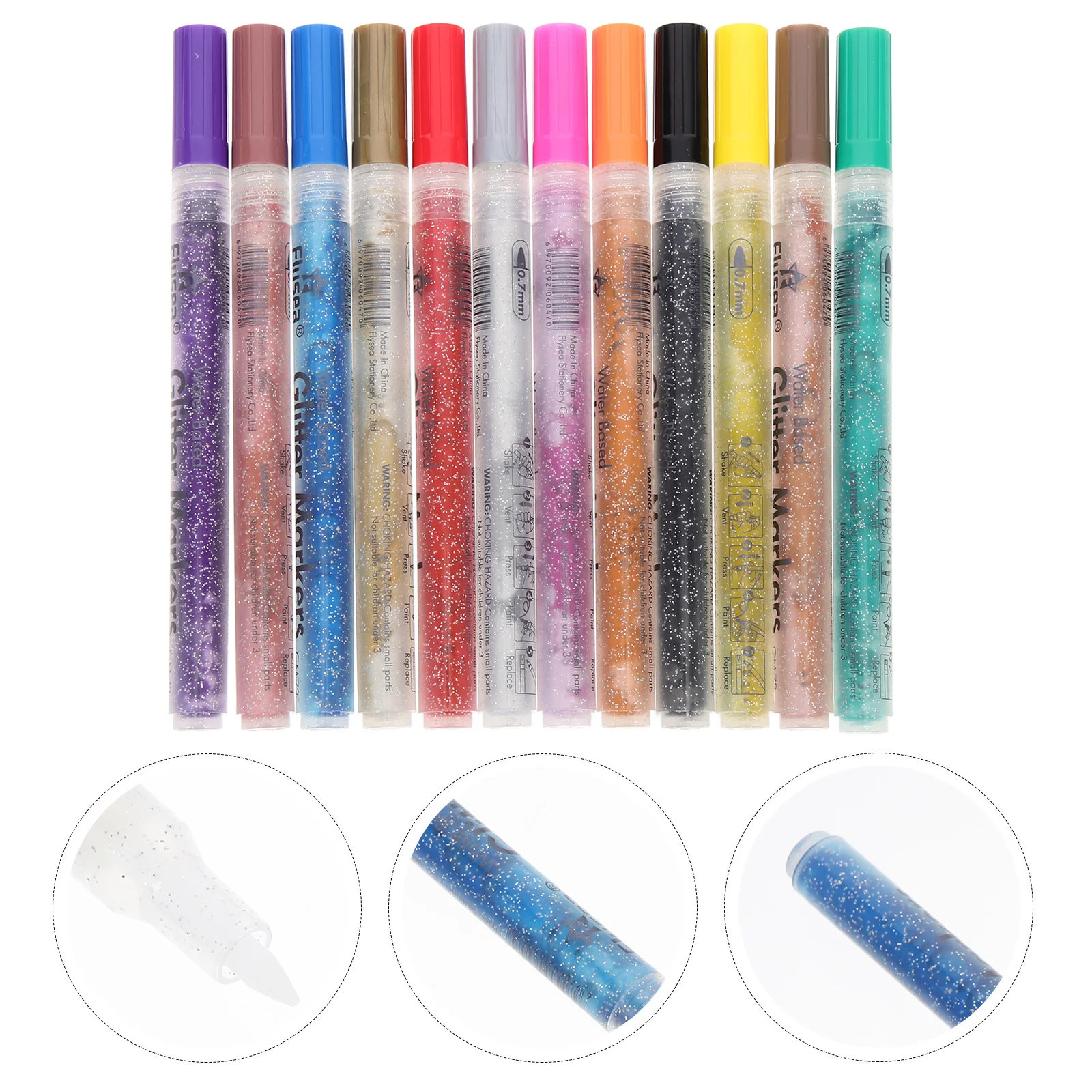 

12 шт., блестящие ручки, креативные многофункциональные маркеры для скрапбукинга, открытки «сделай сам», блестящие ручки для рисования для студентов