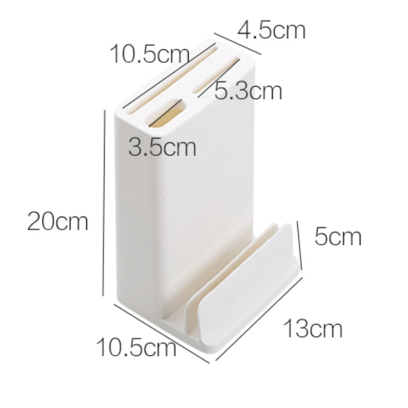 White Knife Holder Table Chef Chopping Board Block Free Inserting Kitchen Storage Stand Scissors Rack Home Organizer Accessory