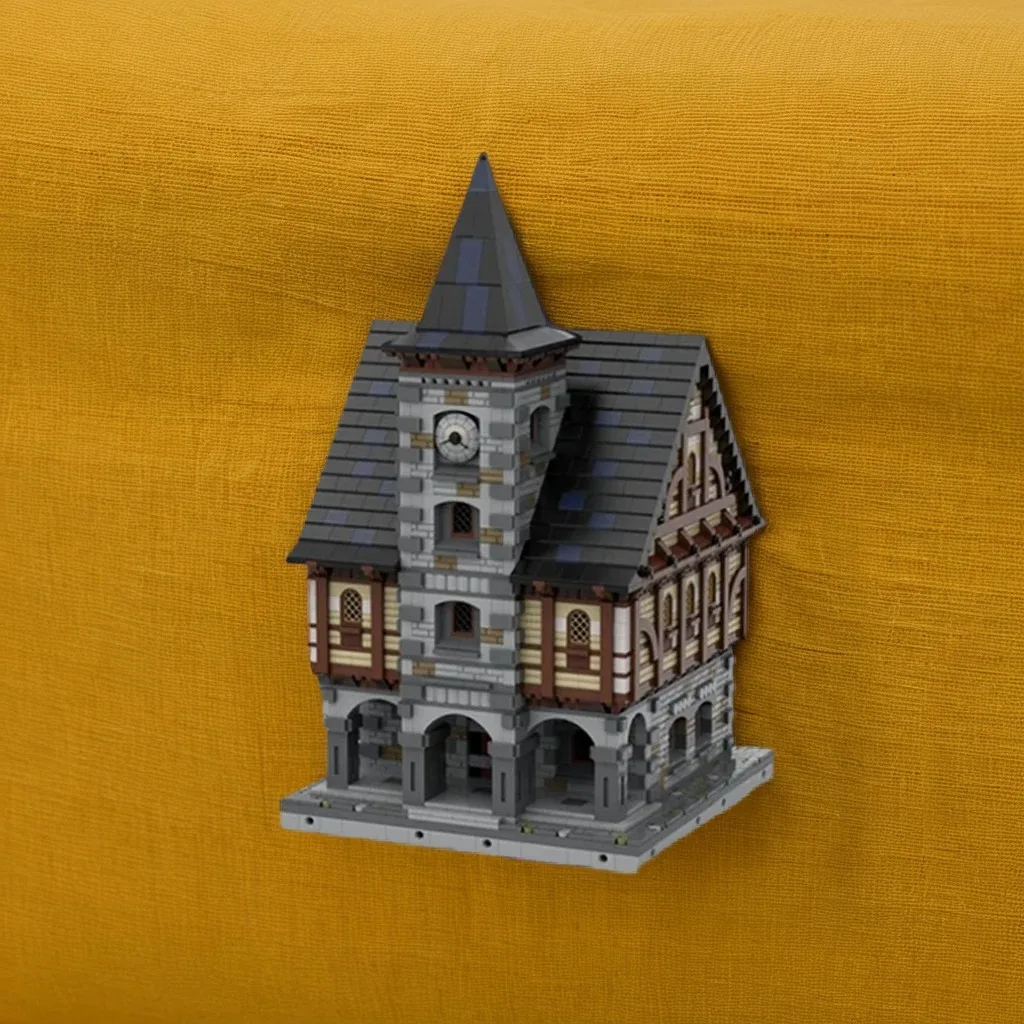 3018 pçs moc mini medieval cidade salão micro edifícios modulares arquitetura criativa diy modelo blocos de construção brinquedos aniversário presente