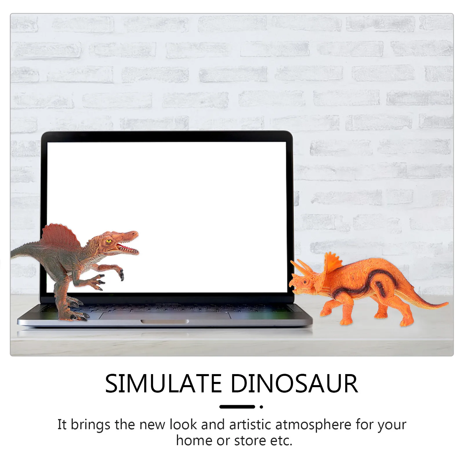 

Набор из 2 ярких резиновых фигурок динозавров для детской комнаты, подарок на вечеринку, развивающая игрушка, декор для дома, художественное украшение, прочные фигурки животных