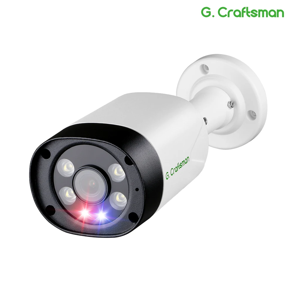 xmeye onvif video surveillance security poe audio luzes de advertencia vermelhas e azuis 8mp 01