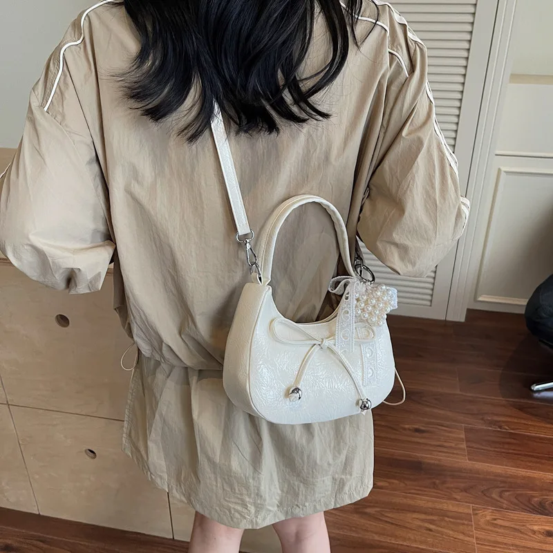 

2025 New Bow Top Handle Bag for Women, Elegant Shoulder Crossbody Purse, Minimalist Versatile Handbag, Chic & Practical​