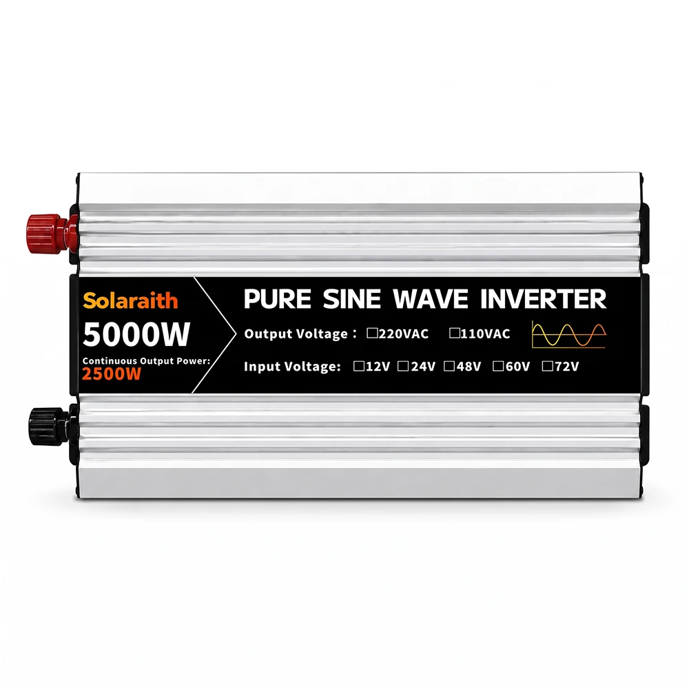 Hot Sale 5000W 12V To 220V Pure Sine Wave Car Inverter For Automotive Industrial Home & Air Conditioner Use Single Phase