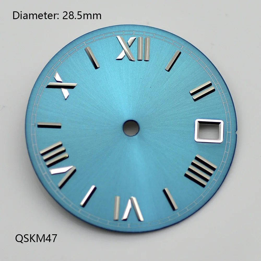 28.5mm Roman Numeral Index Sterile Custom Dial With Sun Texture Surface Dial Improving NH Dial Movement Watch Parts Repair Tool