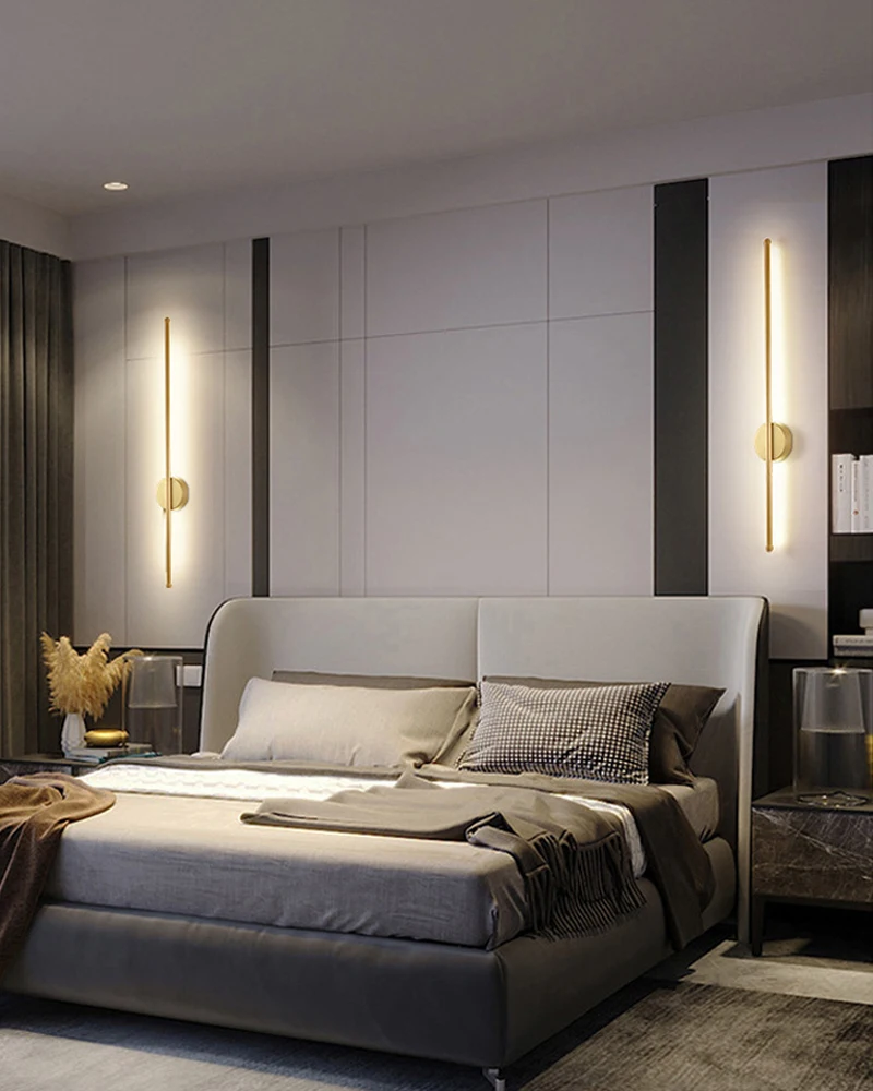 LED-Wandleuchten für den Innenbereich, für Schlafzimmer, Nachttisch, Schwarz, Gold, Innen-LED-Wandleuchten, Wandbeleuchtung, Wandleuchte, Korridor, Hartdraht – Detail 15