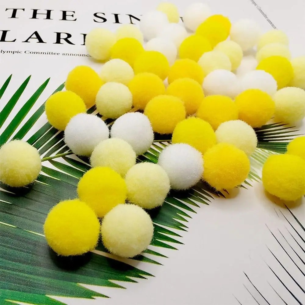 100 Pcs Cake Decoration 10mm Pompom Fur Balls Candy Colors DIY DIY Pom Pom Ball Fluffy Chrismas Colors DIY Plush Ball Clothing