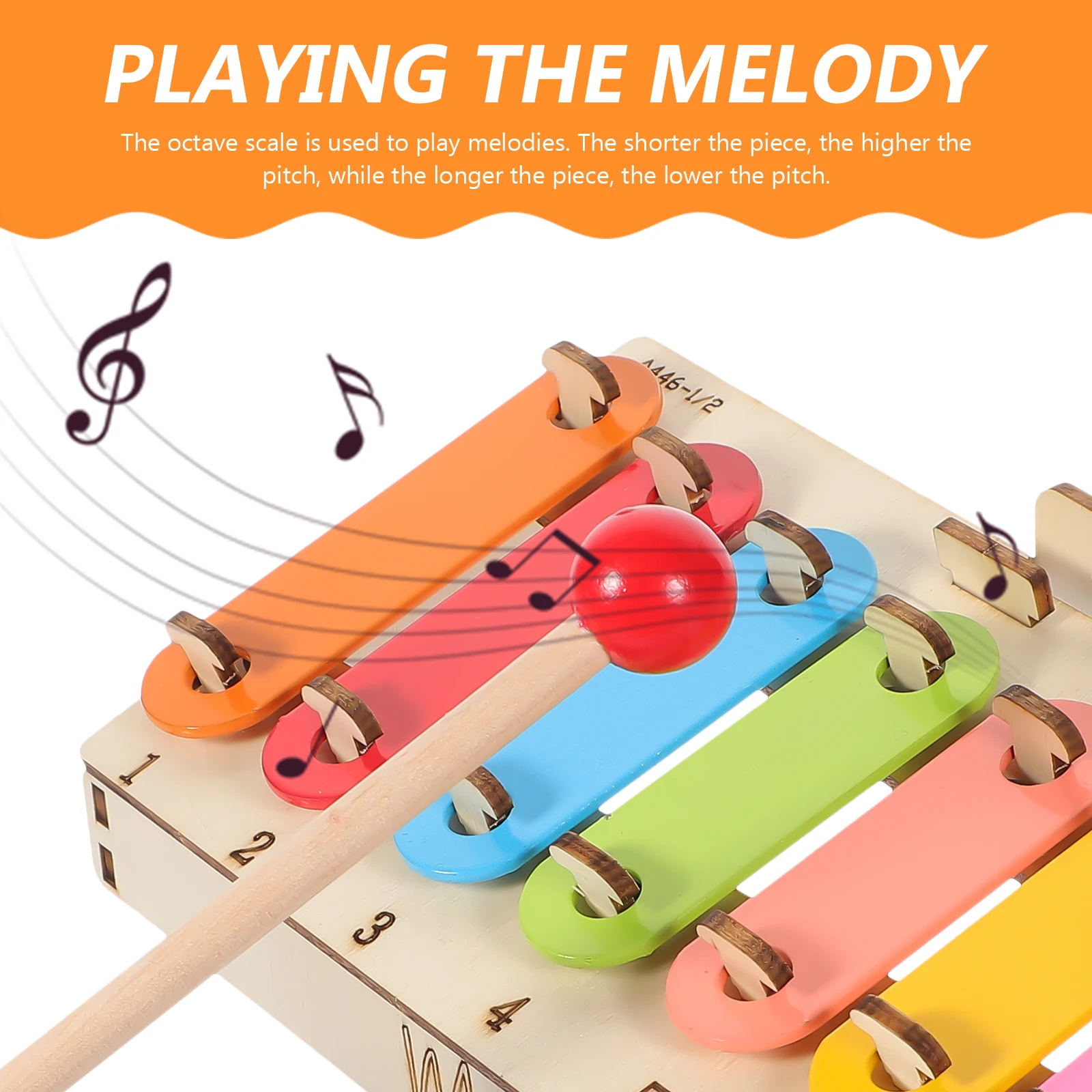 ของเล่นเพลงเครื่องดนตรีประกอบ DIY ระนาดของเล่นเด็กเด็กตลก